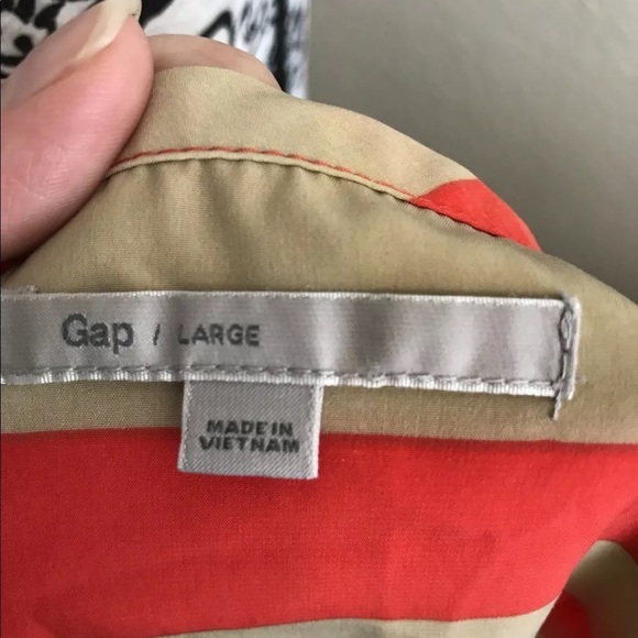 GAP Striped Blouse Top Tee Short Sleeve BOXY - Picture 4 of 5